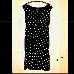 Next Up Polka Dot Dress with Faux Wrap NWT